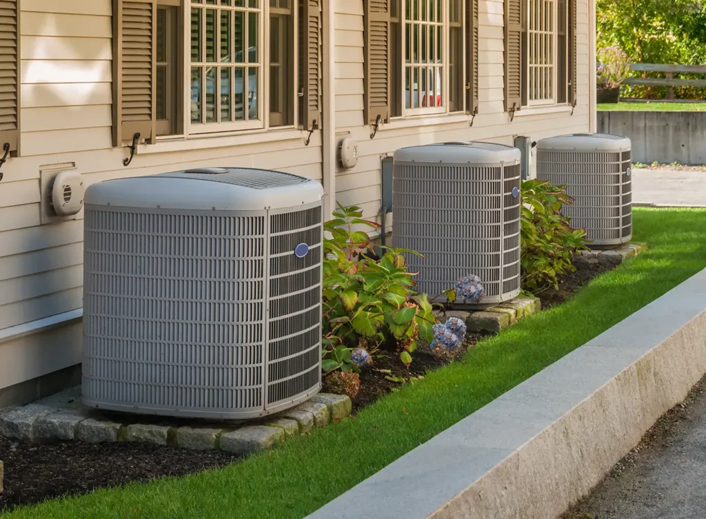 3 outdoor heating and cooling condenser units springfield illinois